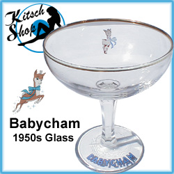 Original 1950's Babycham Glass