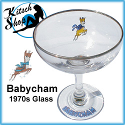 Original 1970's Babycham Glass