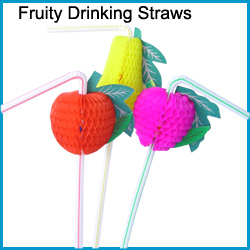 Fruity Drinking Straws - 24 straws