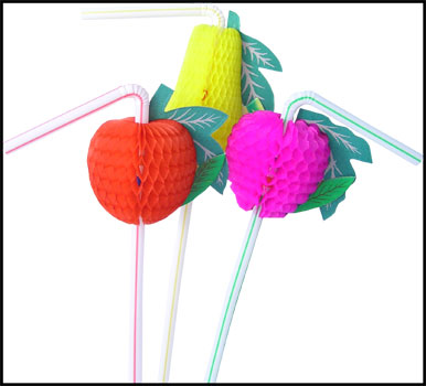 Fruity Drinking Straws - 24 straws