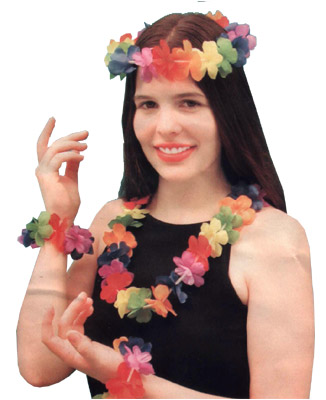 Hawaiian party lie dress up set - 4 piece