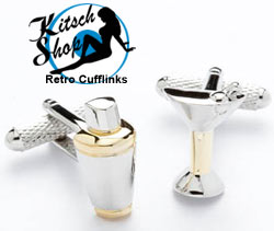 Martini Glass and Shaker Cufflinks