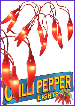 Mexican Party Decorations - Red Chilli Lights